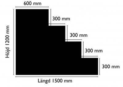 Helgavl trapp Magnelis 3,0 m, 4 trinn