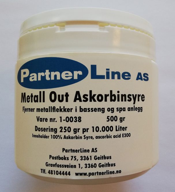 Hovedbilde Metal Out Askorbinsyre, fjerner metallflekker 0.5 ...