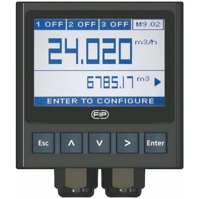 Flowmonitor FLS M9.02, vegg, 4-20mA 2xSSR, 1 rele, 110-230vac