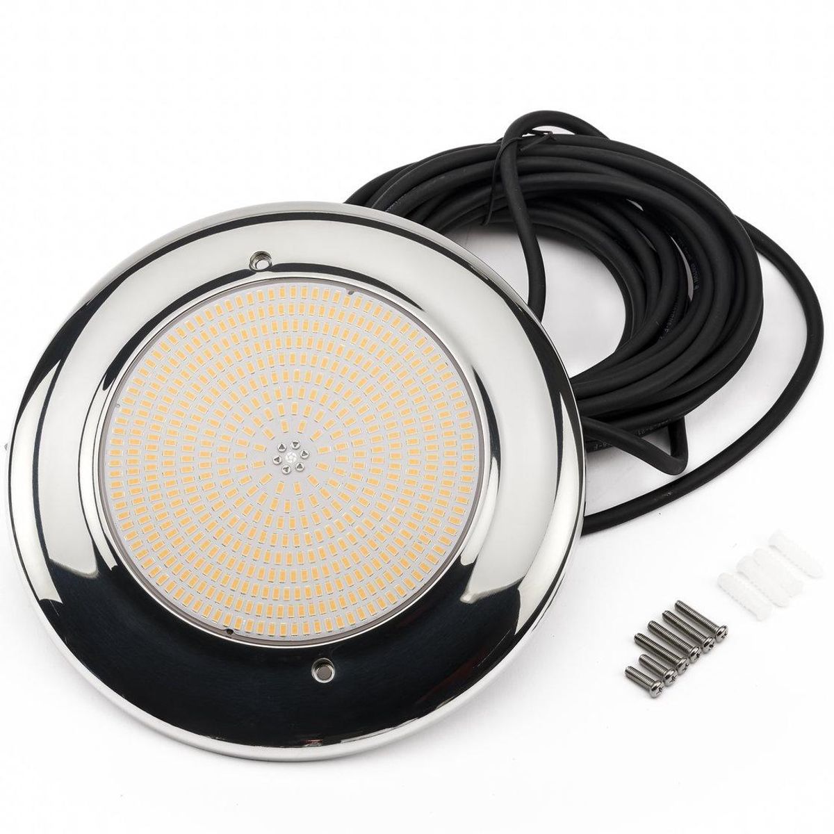 Undervannslys LED 45W Varmhvit, kun lampe m/10m kabel