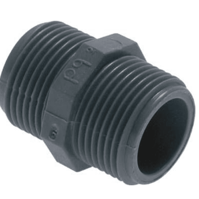 Hovedbilde PVC-Nippel utv. gjenge 3/8
