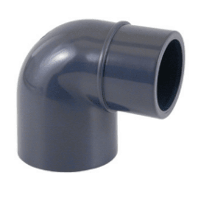 Hovedbilde PVC   Bend 90° Ø50MM  m/nippel